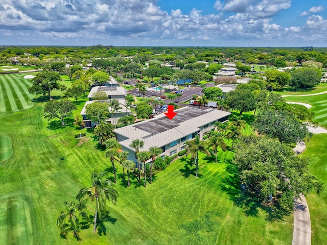 7 Stratford Dr Unit C, Boynton Beach, FL 33436 - aerial perspective of suburban area with a golf club and a tree filled landscape