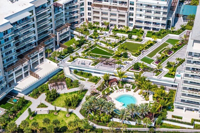 220 SE Mizner Blvd Unit 409, Boca Raton, FL 33432 - aerial view of a pool