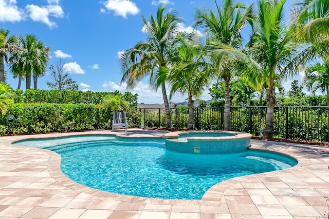 17155 SW Ambrose Way, Port Saint Lucie, FL 34986 - view of swimming pool with a pool with connected hot tub