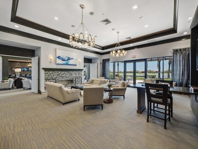 17155 SW Ambrose Way, Port Saint Lucie, FL 34986 - building lobby featuring crown molding and a high ceiling