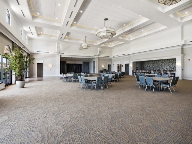 17155 SW Ambrose Way, Port Saint Lucie, FL 34986 - community lobby with a towering ceiling, coffered ceiling, and recessed lighting