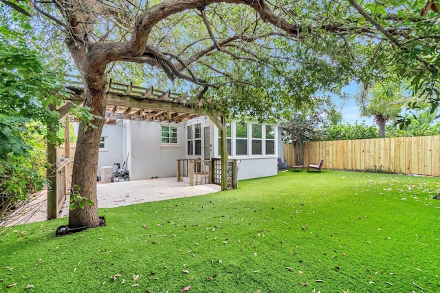 305 Vanderbilt Dr, Lake Worth Beach, FL 33460 - view of yard with a pergola and a patio