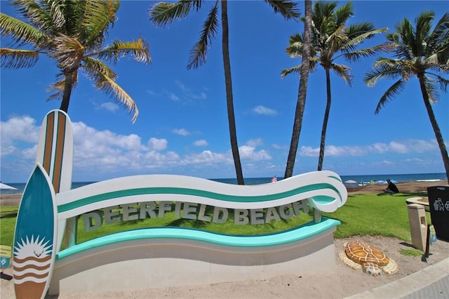 326 Markham O, Deerfield Beach, FL 33442 - community sign featuring a water view