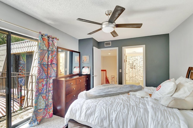 6644 66th Way, West Palm Beach, FL 33409 - bedroom featuring connected bathroom, ceiling fan, and carpet