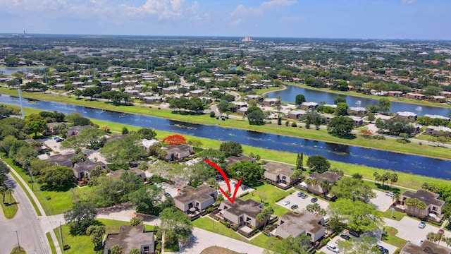 6644 66th Way, West Palm Beach, FL 33409 - aerial view of residential area featuring a large body of water