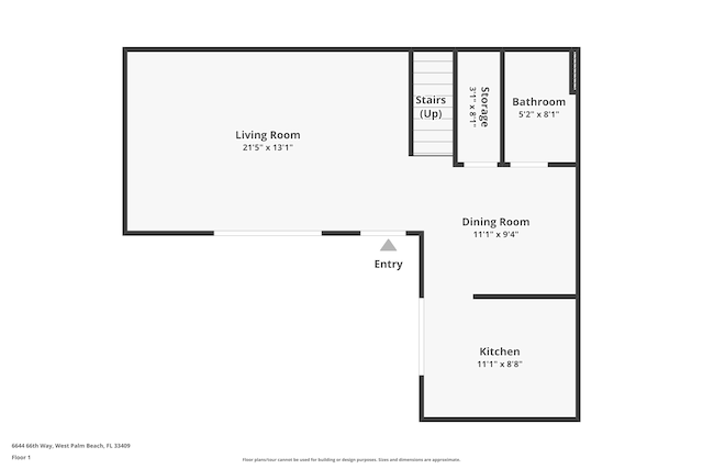 6644 66th Way, West Palm Beach, FL 33409 - property floor plan
