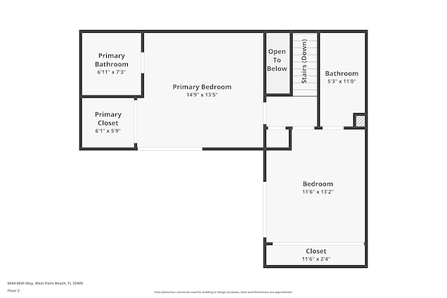 6644 66th Way, West Palm Beach, FL 33409 - room layout