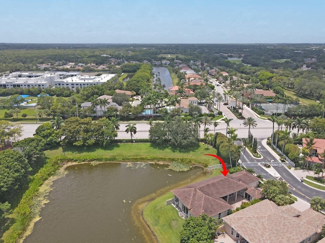 6468 Polo Pointe Way, Delray Beach, FL 33484 - aerial perspective of suburban area with a large body of water