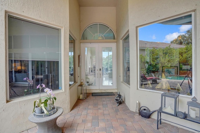 6468 Polo Pointe Way, Delray Beach, FL 33484 - property entrance featuring french doors and stucco siding