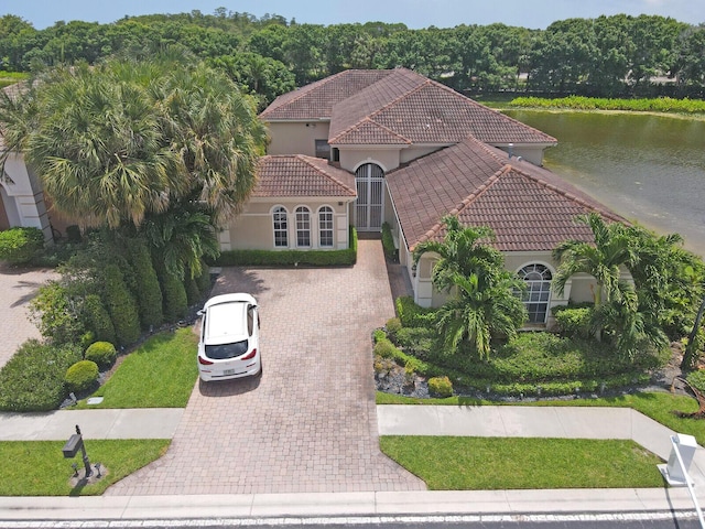 6468 Polo Pointe Way, Delray Beach, FL 33484 - aerial view of property and surrounding area featuring a large body of water and a forest