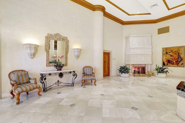 16711 Collins Ave Unit 1906, Sunny Isles Beach, FL 33160 - building lobby with a towering ceiling and crown molding