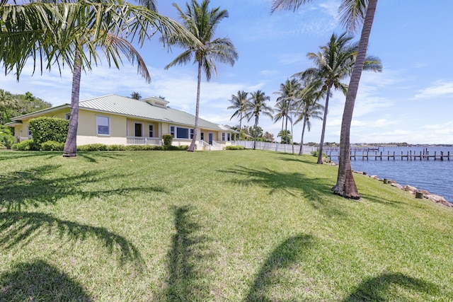 1530 NE Dixie Hwy, Jensen Beach, FL 34957 - view of yard with a water view