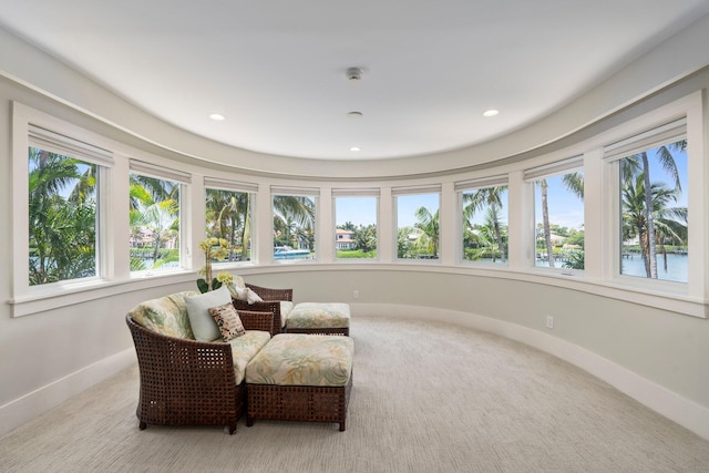 6460 SE Harbor Cir, Stuart, FL 34996 - living area with carpet flooring, recessed lighting, and baseboards