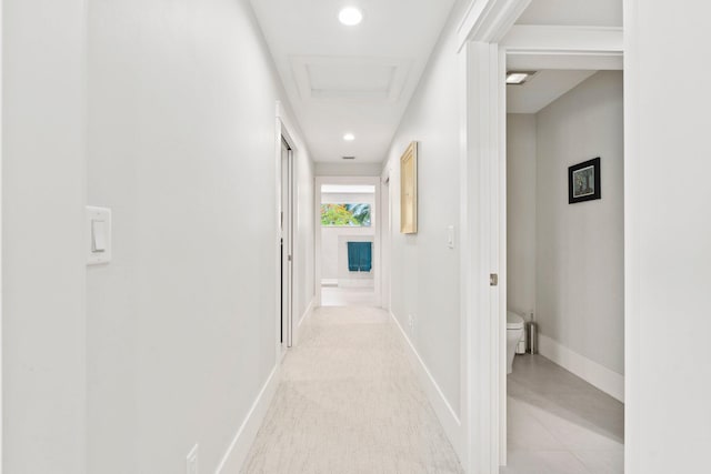 6460 SE Harbor Cir, Stuart, FL 34996 - corridor with recessed lighting, baseboards, and light carpet