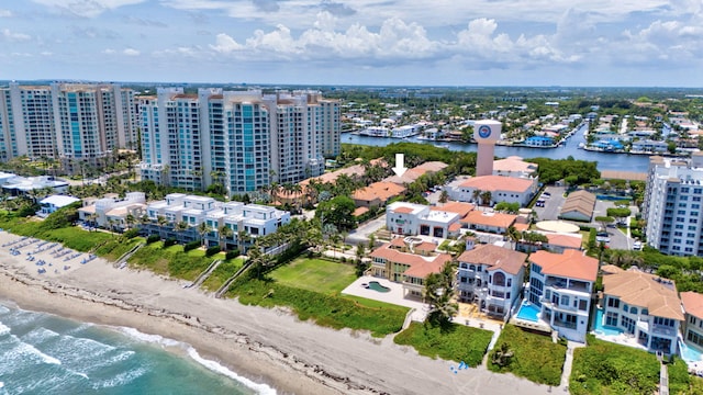 3628 S Ocean Blvd, Highland Beach, FL 33487 - drone / aerial view of waterfront with a beach