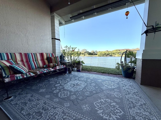 855 Marina Del Ray Ln Unit 2, West Palm Beach, FL 33401 - view of patio / terrace featuring a water view