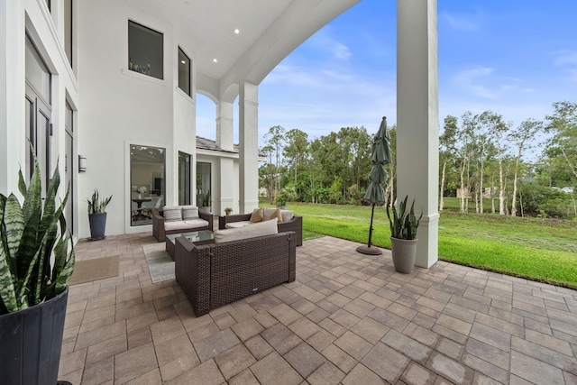 7887 150th Ct N, Palm Beach Gardens, FL 33418 - view of patio with an outdoor living space