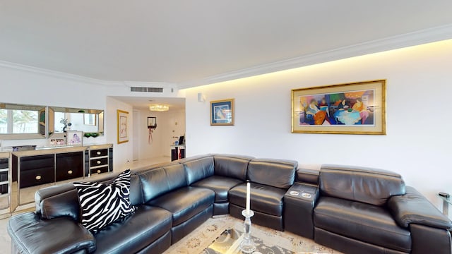 1340 S Ocean Blvd Unit 308, Pompano Beach, FL 33062 - living area featuring ornamental molding