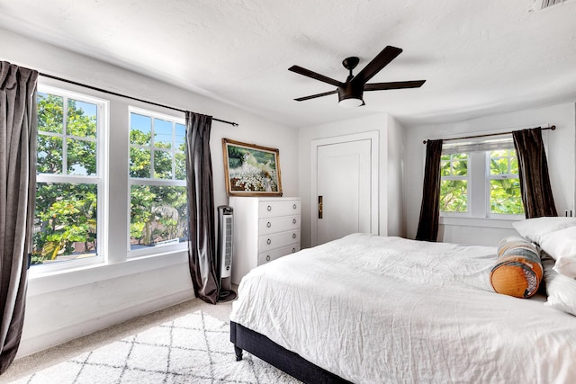 230 Princeton Dr, Lake Worth Beach, FL 33460 - bedroom featuring light colored carpet and ceiling fan
