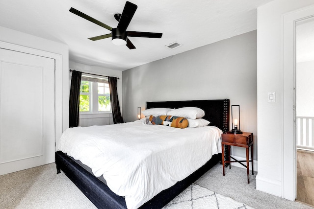 230 Princeton Dr, Lake Worth Beach, FL 33460 - carpeted bedroom with ceiling fan