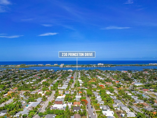 230 Princeton Dr, Lake Worth Beach, FL 33460 - aerial perspective of suburban area with a large body of water
