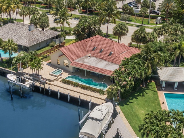 3819 N Ocean Dr, Singer Island, FL 33404 - bird's eye view of a pool