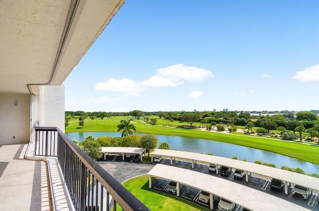 1900 Consulate Pl Unit 402, West Palm Beach, FL 33401 - balcony featuring a water view and golf course view