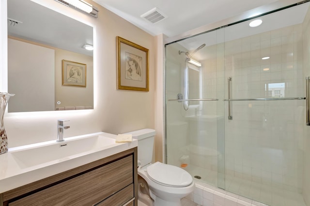 20100 Boca W Dr Unit 163, Boca Raton, FL 33434 - bathroom featuring toilet, vanity, and a stall shower