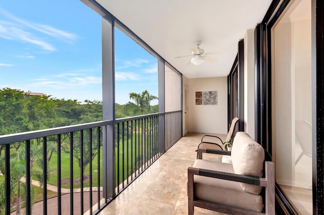 20100 Boca W Dr Unit 163, Boca Raton, FL 33434 - balcony with ceiling fan