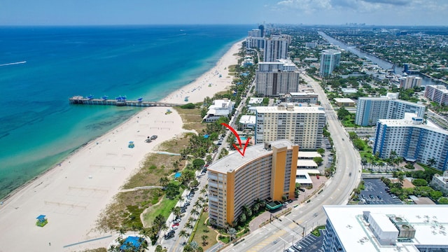 328 N Ocean Blvd Unit 404, Pompano Beach, FL 33062 - view of urban area featuring expansive beach