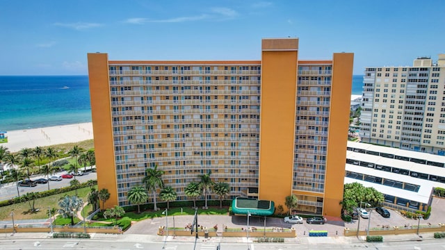 328 N Ocean Blvd Unit 404, Pompano Beach, FL 33062 - view of apartment building / complex with view of water and beach