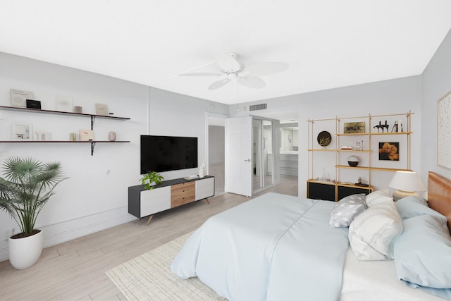 328 N Ocean Blvd Unit 404, Pompano Beach, FL 33062 - bedroom featuring wood finished floors, baseboards, and ceiling fan