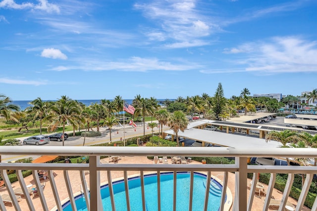 328 N Ocean Blvd Unit 404, Pompano Beach, FL 33062 - balcony featuring view of pool area