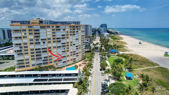 328 N Ocean Blvd Unit 404, Pompano Beach, FL 33062 - view of apartment building / complex with view of water and beach