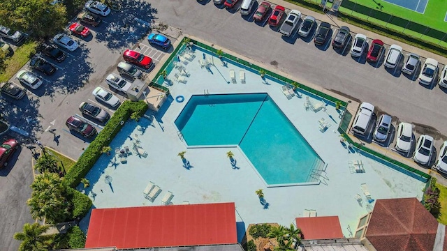 3524 Via Poinciana Unit 604, Greenacres, FL 33467 - drone / aerial view of a pool area