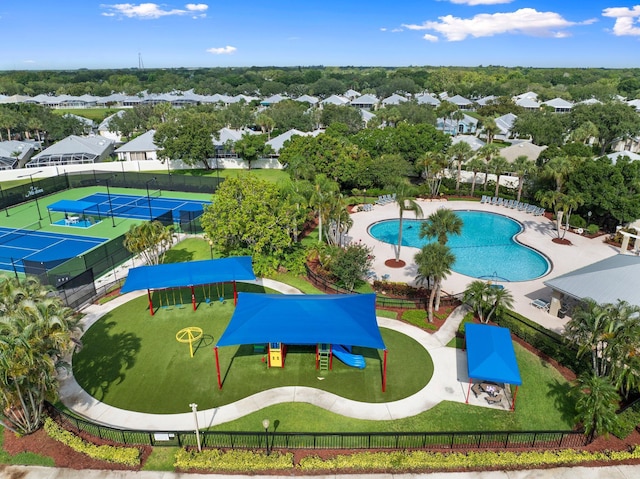 2683 SW Greenwich Way, Palm City, FL 34990 - drone / aerial view of a pool