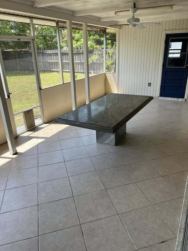 318 NW Byron St, Port Saint Lucie, FL 34983 - unfurnished sunroom with a ceiling fan