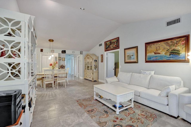 10112 Marwood Pl, Boynton Beach, FL 33437 - living room with vaulted ceiling