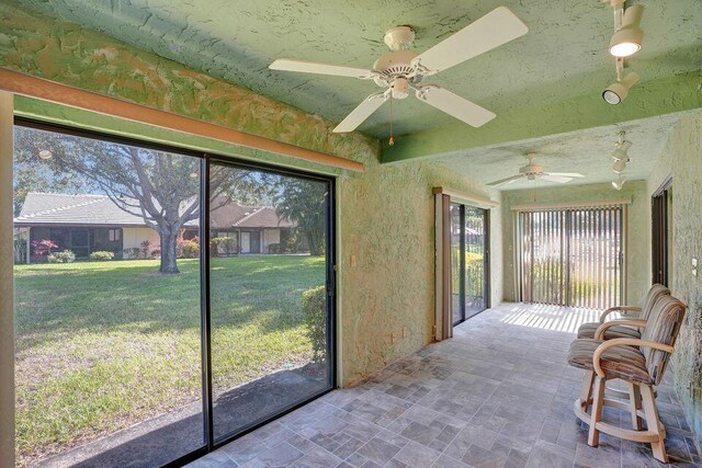 10112 Marwood Pl, Boynton Beach, FL 33437 - sunroom with ceiling fan