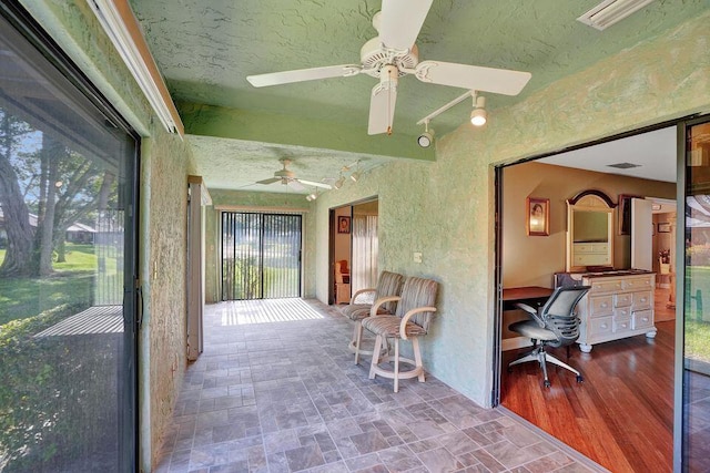 10112 Marwood Pl, Boynton Beach, FL 33437 - sunroom with a ceiling fan
