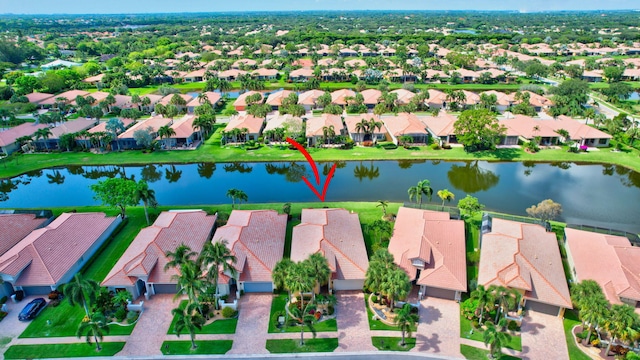 6908 Adriano Dr, Boynton Beach, FL 33437 - aerial perspective of suburban area with a nearby body of water
