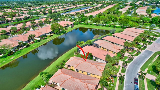 6908 Adriano Dr, Boynton Beach, FL 33437 - aerial view of residential area featuring a large body of water