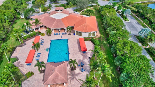 6908 Adriano Dr, Boynton Beach, FL 33437 - aerial view of property and surrounding area with a pool area