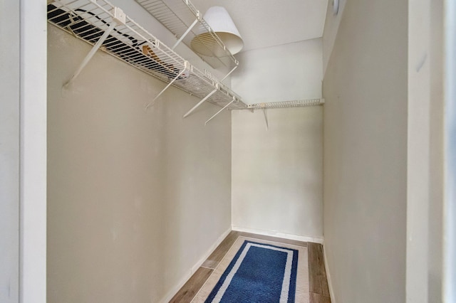 393 Fanshaw J, Boca Raton, FL 33434 - walk in closet featuring wood finished floors
