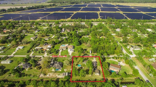 18564 48th Ave N, The Acreage, FL 33470 - aerial view of residential area featuring property parcel outlined