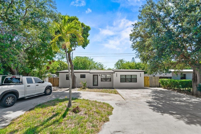 2949 NE 12th Ter, Pompano Beach, FL 33064 - view of front facade featuring concrete driveway and stucco siding