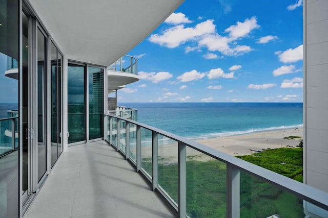 3100 N Ocean Dr Unit H-1608, Singer Island, FL 33404 - balcony featuring view of water and beach