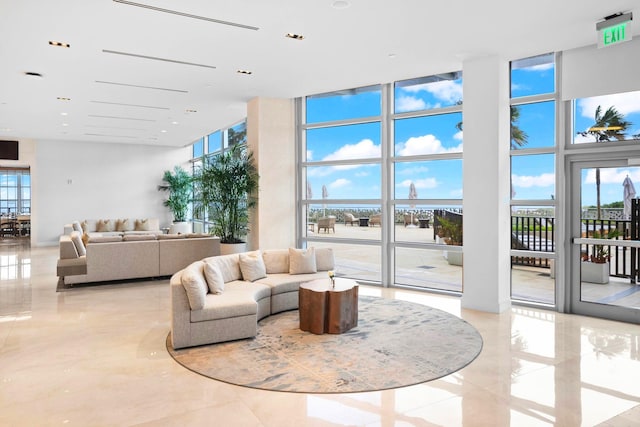 3100 N Ocean Dr Unit H-1608, Singer Island, FL 33404 - lobby featuring a towering ceiling