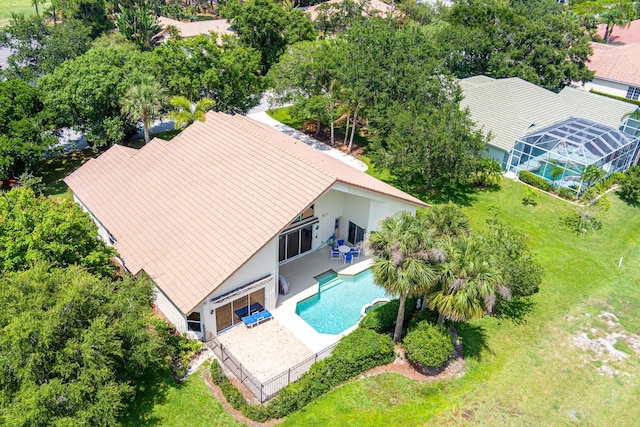 1414 SW Osprey Cv, Port Saint Lucie, FL 34986 - aerial view of property and surrounding area featuring a pool