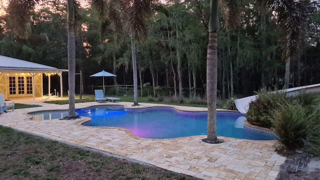 16095 121st Ter N, Jupiter, FL 33478 - outdoor pool featuring french doors and a patio area
